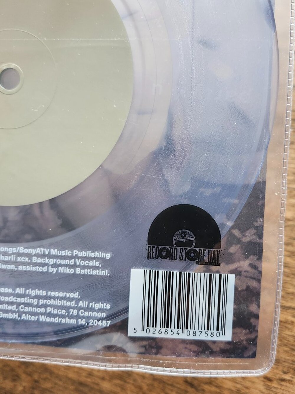 Charli XCX Party 4 U RSD Clear 7” Vinyl Brand New Limited 7500 - Picture 3 of 3